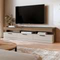 Tv-benk MODO 200x48 cm - valnøtt royal - cashmere - 3 skuffer