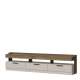 Tv-benk MODO 200x48 cm - valnøtt royal - cashmere - 3 skuffer