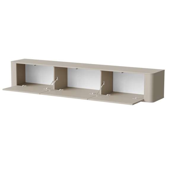 Tv-benk MARCO 210 cm - cashmere - vegghengt - gulvstående