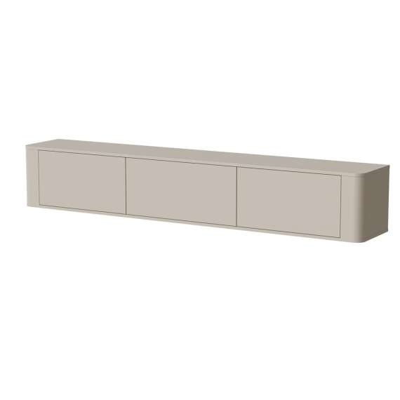Tv-benk MARCO 210 cm - cashmere - vegghengt - gulvstående