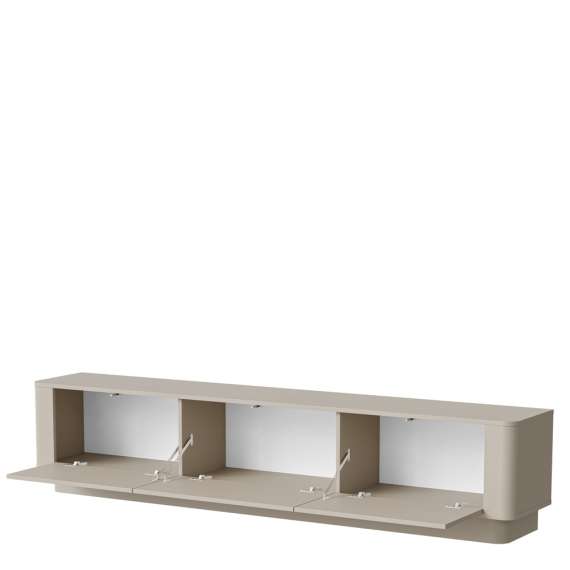 Tv-benk MARCO 210 cm - cashmere - vegghengt - gulvstående