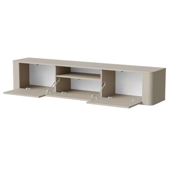 Tv-benk MARCO 180 cm - cashmere - vegghengt - gulvstående