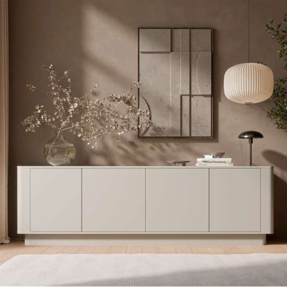 Skjenk MARCO 210x65 cm - cashmere - 4 dører