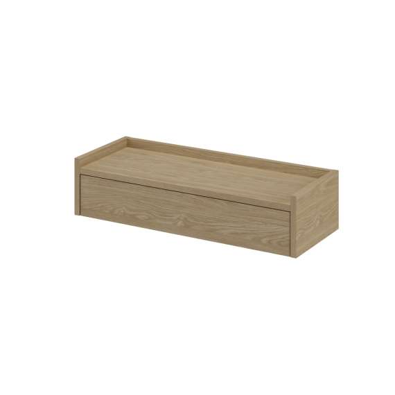 Vegghengt konsollbord Divana 92 cm - eik - med skuff