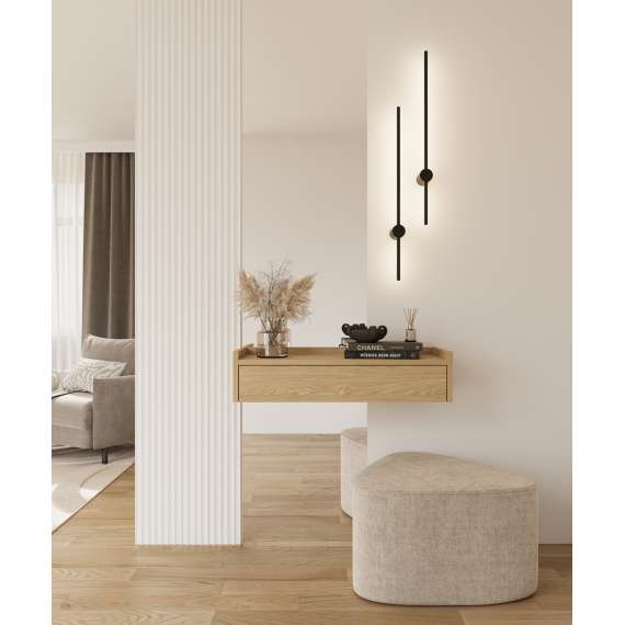 Vegghengt konsollbord Divana 92 cm - eik - med skuff