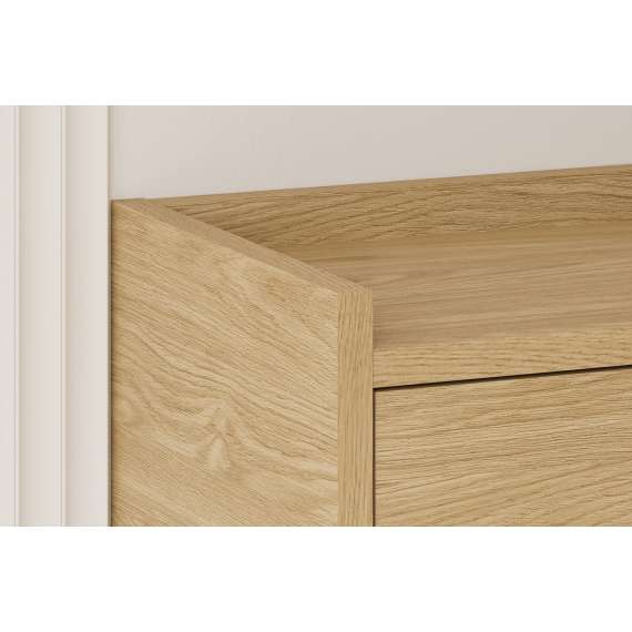 Vegghengt konsollbord Divana 92 cm - eik - med skuff