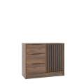 Kommode Nelly 105x86 cm - valnøtt - spiler
