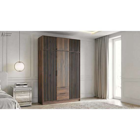Overskap Nelly 155x50 cm - valnøtt - spiler