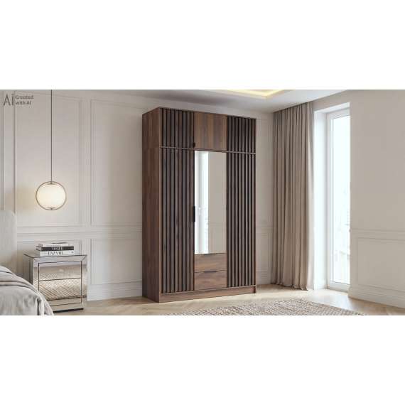 Overskap Nelly 155x50 cm - valnøtt - spiler