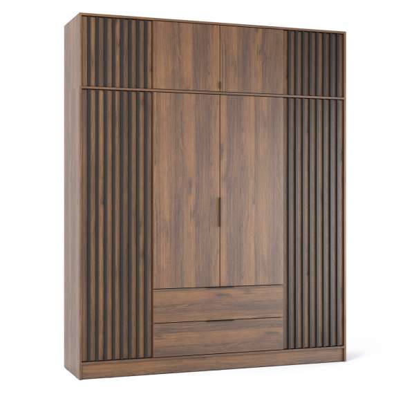 Overskap Nelly 206x50 cm - valnøtt - spiler