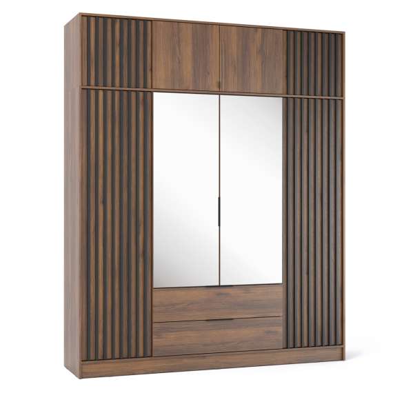 Overskap Nelly 206x50 cm - valnøtt - spiler