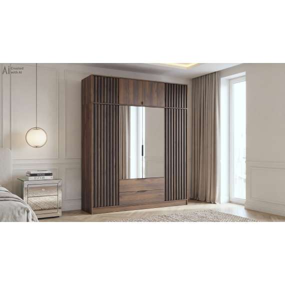 Overskap Nelly 206x50 cm - valnøtt - spiler
