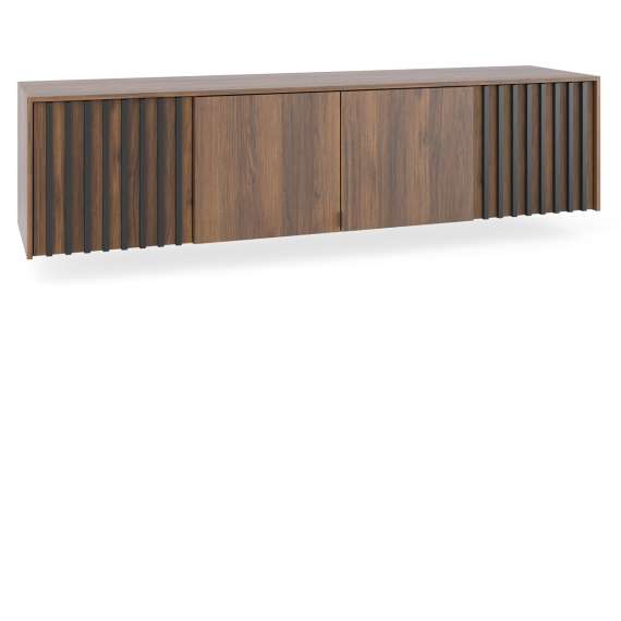 Overskap Nelly 206x50 cm - valnøtt - spiler