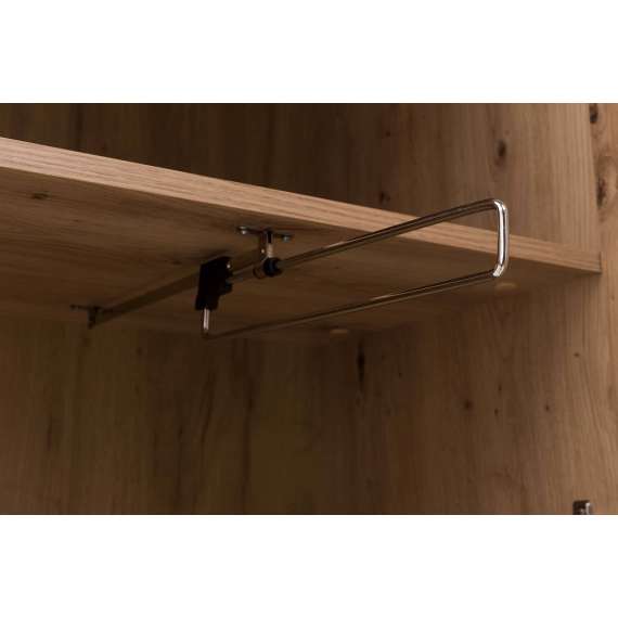 Garderobe til entré Cali 129x195 cm - eik og sort - speil