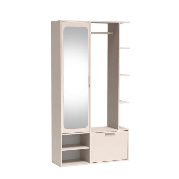 Garderobe til entré Nala 100x190 cm - cashmere - speil