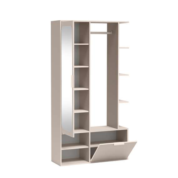 Garderobe til entré Nala 100x190 cm - cashmere - speil
