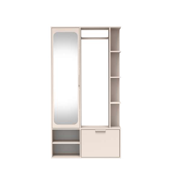 Garderobe til entré Nala 100x190 cm - cashmere - speil