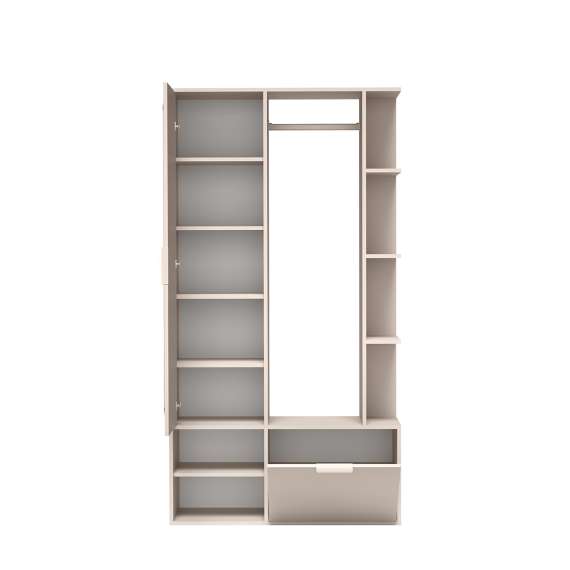 Garderobe til entré Nala 100x190 cm - cashmere - speil