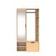 Garderobe til entré Nala 100x190 cm - eik - speil