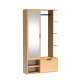 Garderobe til entré Nala 100x190 cm - eik - speil