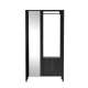 Garderobe til entré Malumi 105x197 cm - sort eik - speil