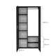 Garderobe til entré Malumi 105x197 cm - sort eik - speil