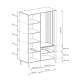 Garderobe til entré Malumi 105x197 cm - sort eik - speil