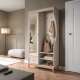 Garderobe til entré Windsor 100x193 cm - sort eik - speil