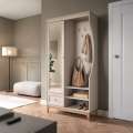 Garderobe til entré Windsor 100x193 cm - sort eik - speil