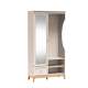Garderobe til entré Windsor 100x193 cm - sort eik - speil