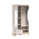 Garderobe til entré Windsor 100x193 cm - sort eik - speil