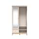 Garderobe til entré Windsor 100x193 cm - sort eik - speil