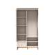 Garderobe til entré Windsor 100x193 cm - sort eik - speil