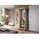 Garderobe til entré Windsor 100x193 cm - sort eik - speil
