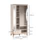 Garderobe til entré Windsor 100x193 cm - sort eik - speil