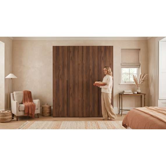 Garderobeskap Bari 200x241 cm - valnøtt - foldedør