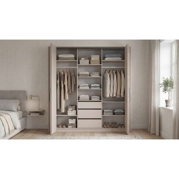 Garderobeskap Bari 170x241 cm - cashmere - foldedør