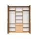 Garderobeskap Bari 200x241 cm - eik - foldedør