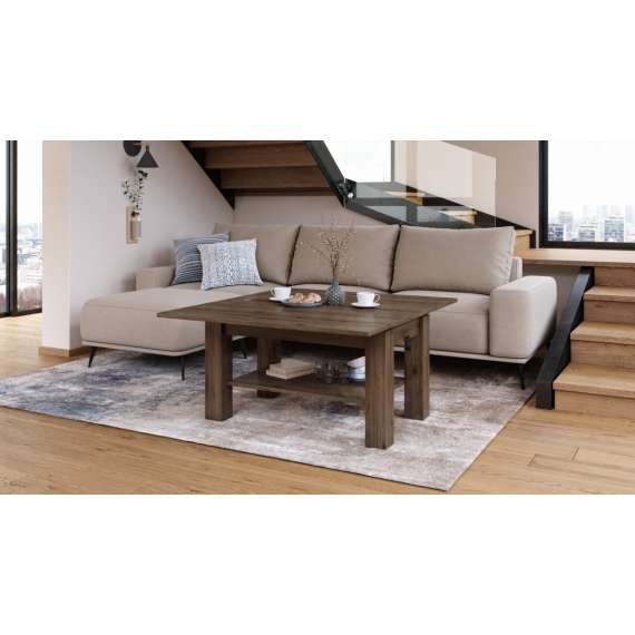 Sofabord BRAWO 110x60-120x60-72 cm - valnøtt - hev/senk