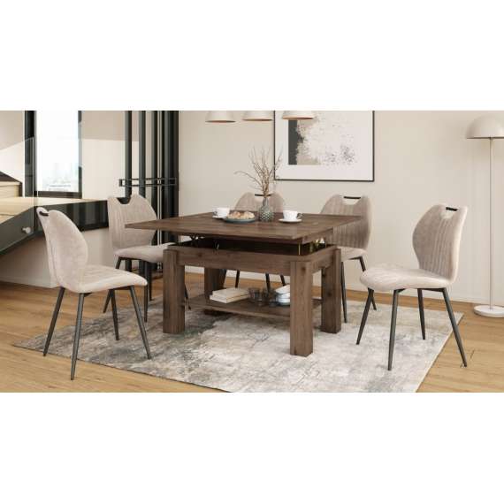 Sofabord BRAWO 110x60-120x60-72 cm - valnøtt - hev/senk
