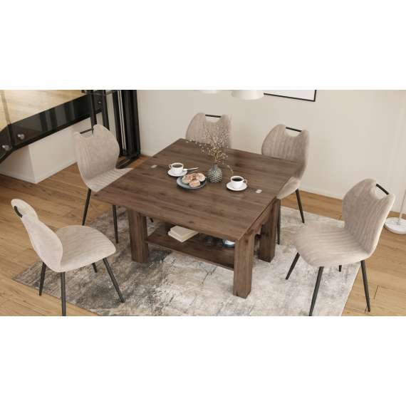 Sofabord BRAWO 110x60-120x60-72 cm - valnøtt - hev/senk