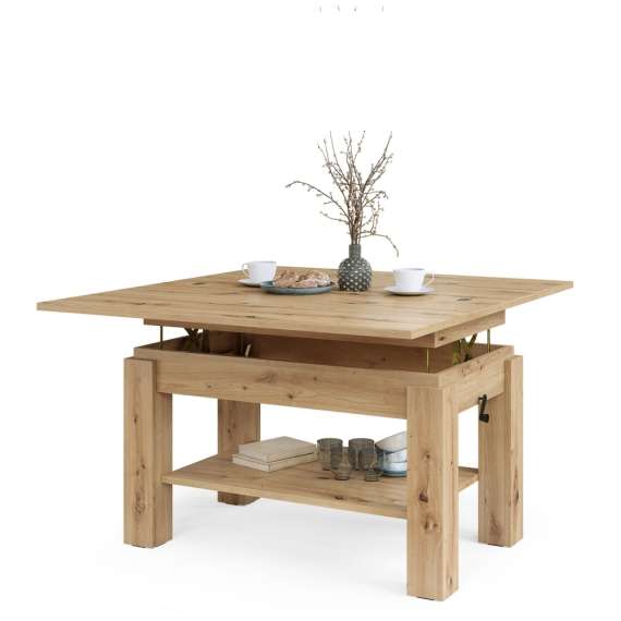 Sofabord BRAWO 110x60-120x60-72 cm - eik artisan - hev/senk