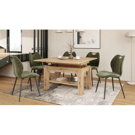 Sofabord BRAWO 110x60-120x60-72 cm - eik artisan - hev/senk