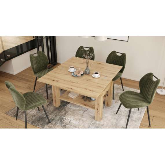 Sofabord BRAWO 110x60-120x60-72 cm - eik artisan - hev/senk