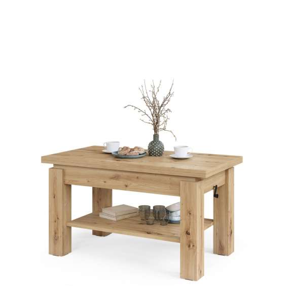 Sofabord BRAWO 110x60-120x60-72 cm - eik artisan - hev/senk
