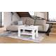 Sofabord BRAWO 110x60-120x60-72 cm - hvit matt - hev/senk