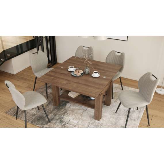 Sofabord BRAWO 110x60-120x60-72 cm - eik brun - hev/senk