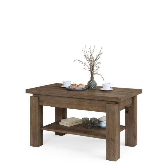 Sofabord BRAWO 110x60-120x60-72 cm - eik brun - hev/senk
