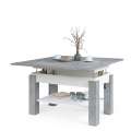 Sofabord BRAWO 110x60-120x60-72 cm - betong - hvit matt - hev/senk