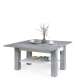 Sofabord BRAWO 110x60-120x60-72 cm - betong - hvit matt - hev/senk